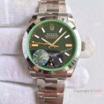 NEW UPGRADED Swiss Grade Rolex Milgauss SS Black Dial 40mm Replica Watch